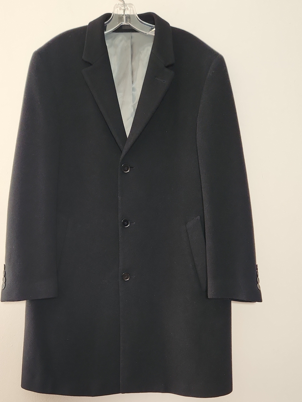 Calvin Klein Black Wool Cashemere  Pea Coat Mens Size 40R